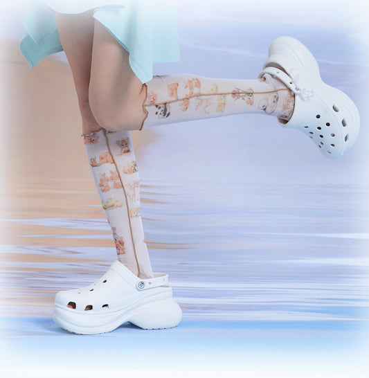 Bear Panda Mesh Long Socks