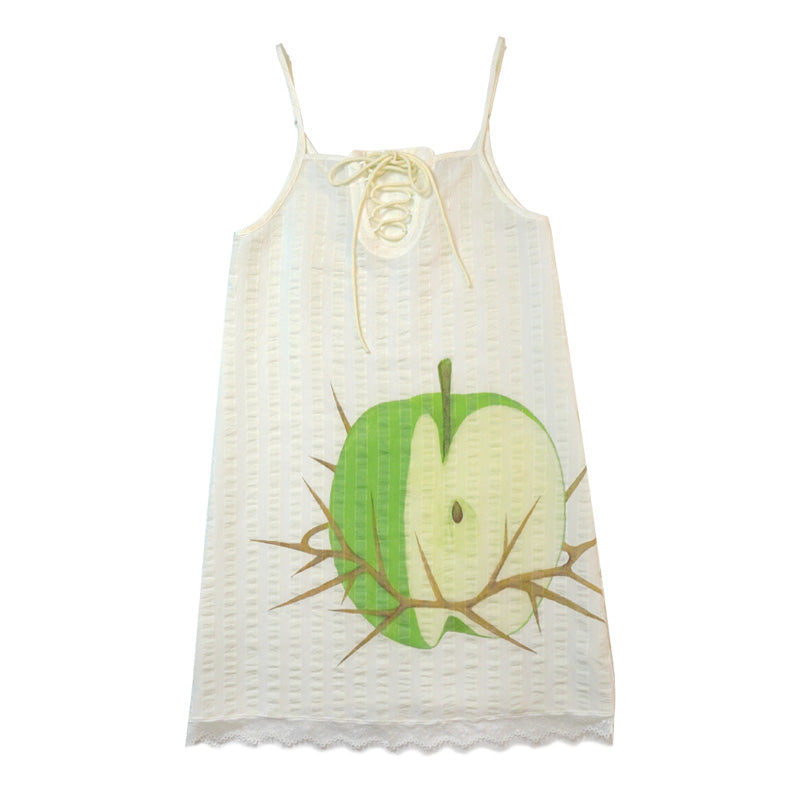 Green Apple Thorns Cami Dress