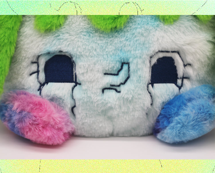 Crying Girl Fluffy Bag