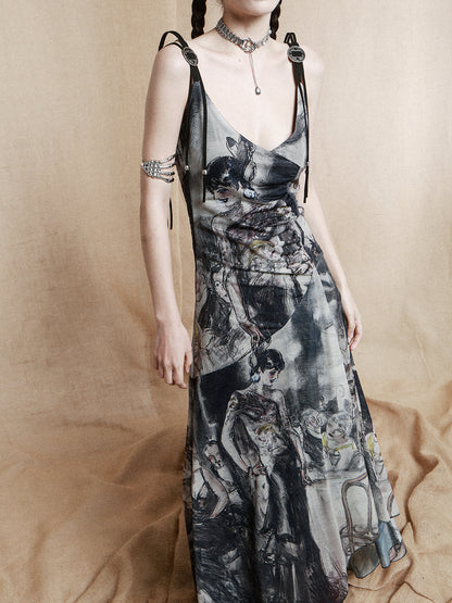 Modern Painting Maxi Dress