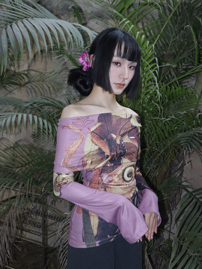 Orchid Fairy Off-Shoulder Top