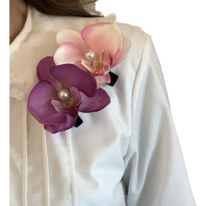 Orchid Hair Clips - Various Colours