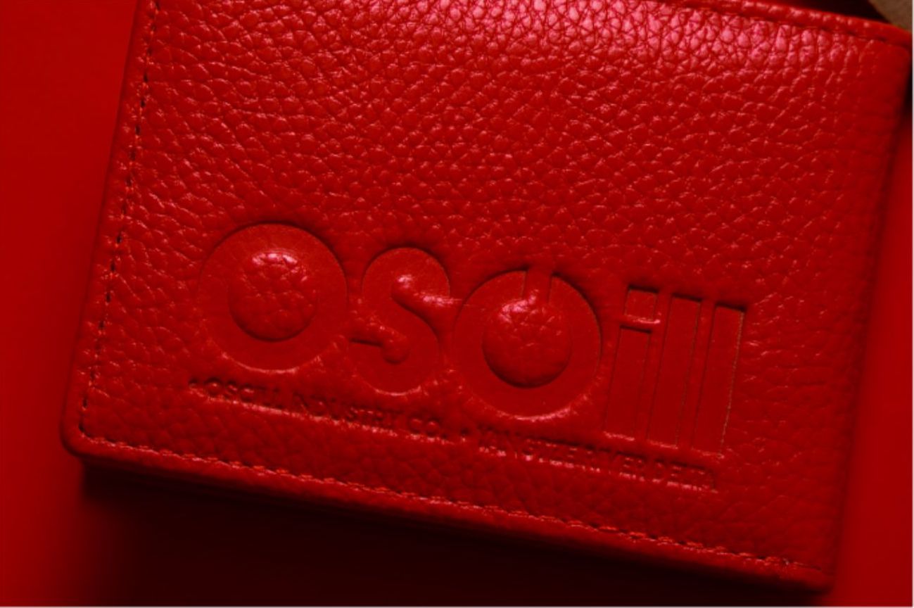 OSCill Red Drivers Licence and Card Leather Holder