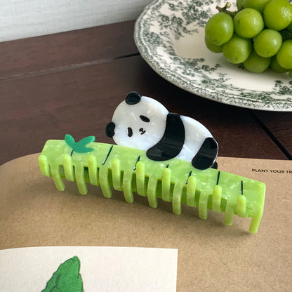 Panda Bamboo Hair Clip