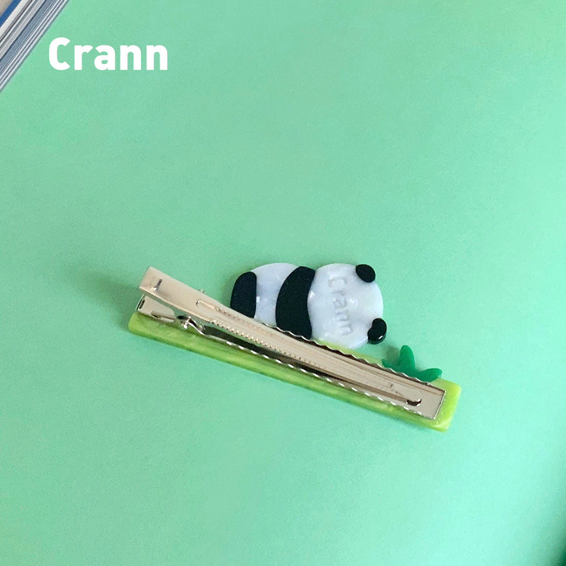 Panda Bamboo Hair Clip