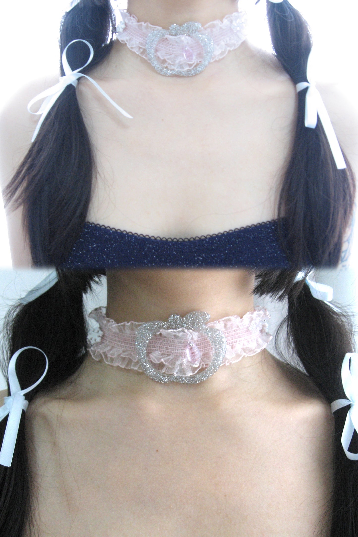 Snowy Apple Fairy Lace Choker Necklace