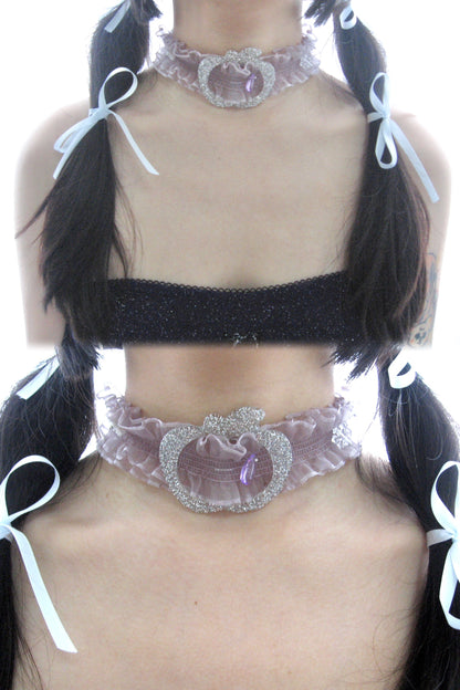 Snowy Apple Fairy Lace Choker Necklace