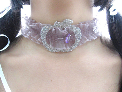 Snowy Apple Fairy Lace Choker Necklace