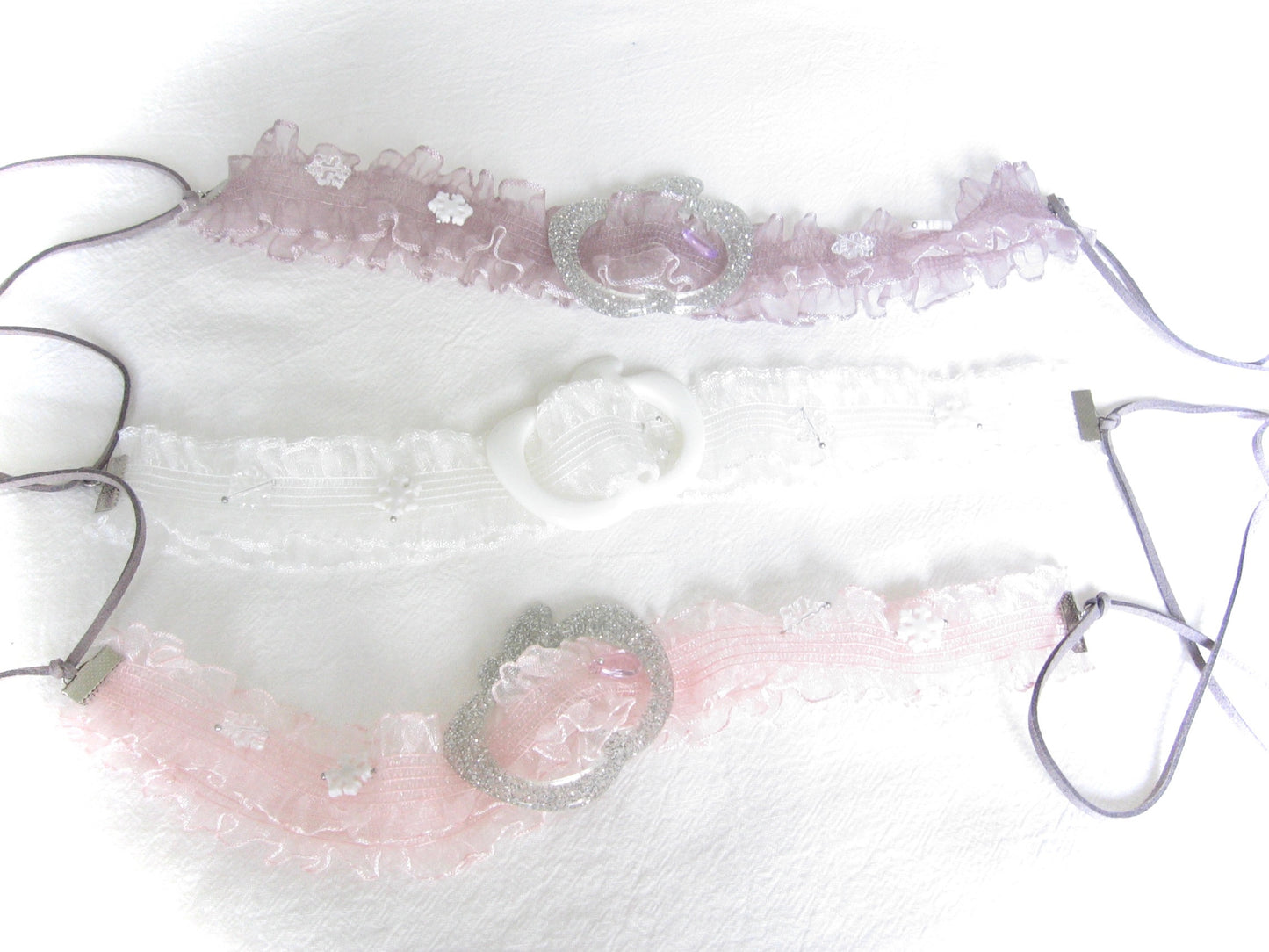 Snowy Apple Fairy Lace Choker Necklace