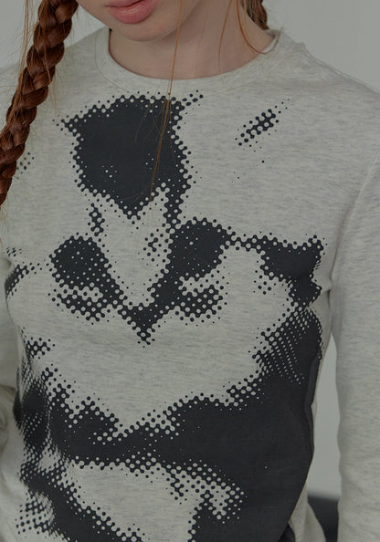 Halftone Kitty Cat Sweatshirt