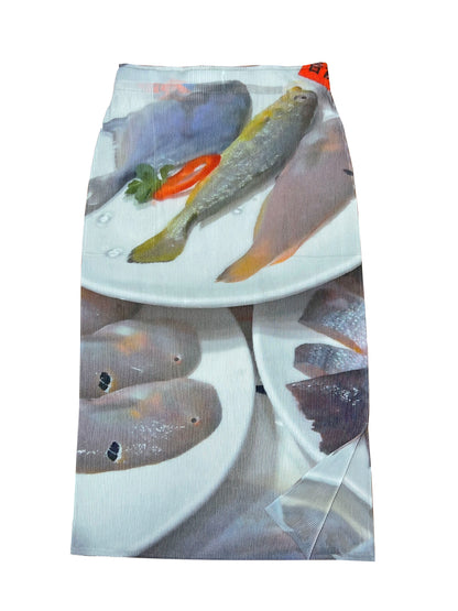 Steamed Fish Dish Pleated Skirt