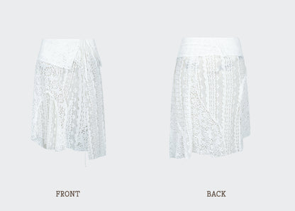 Fairy White Lace Wrap Skirt