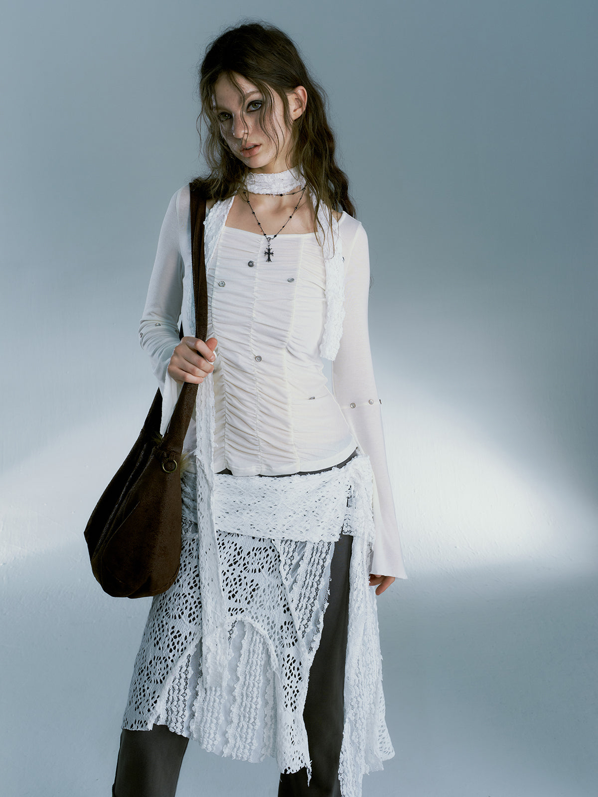 Fairy White Lace Wrap Skirt