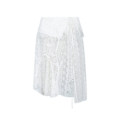 Fairy White Lace Wrap Skirt