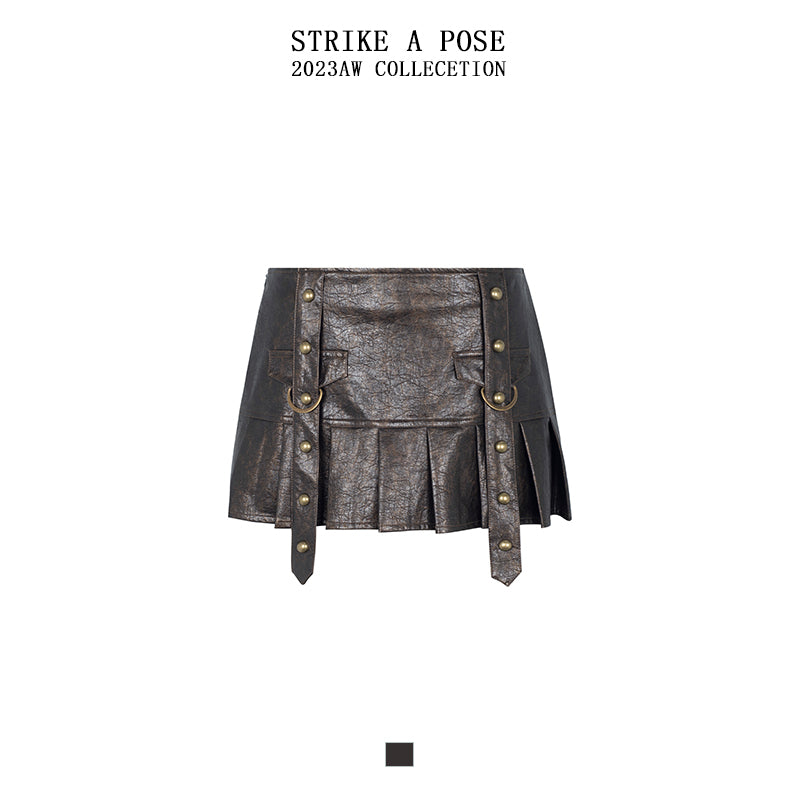 strike-a-pose-pleated-vegan-leather-mini-skirt