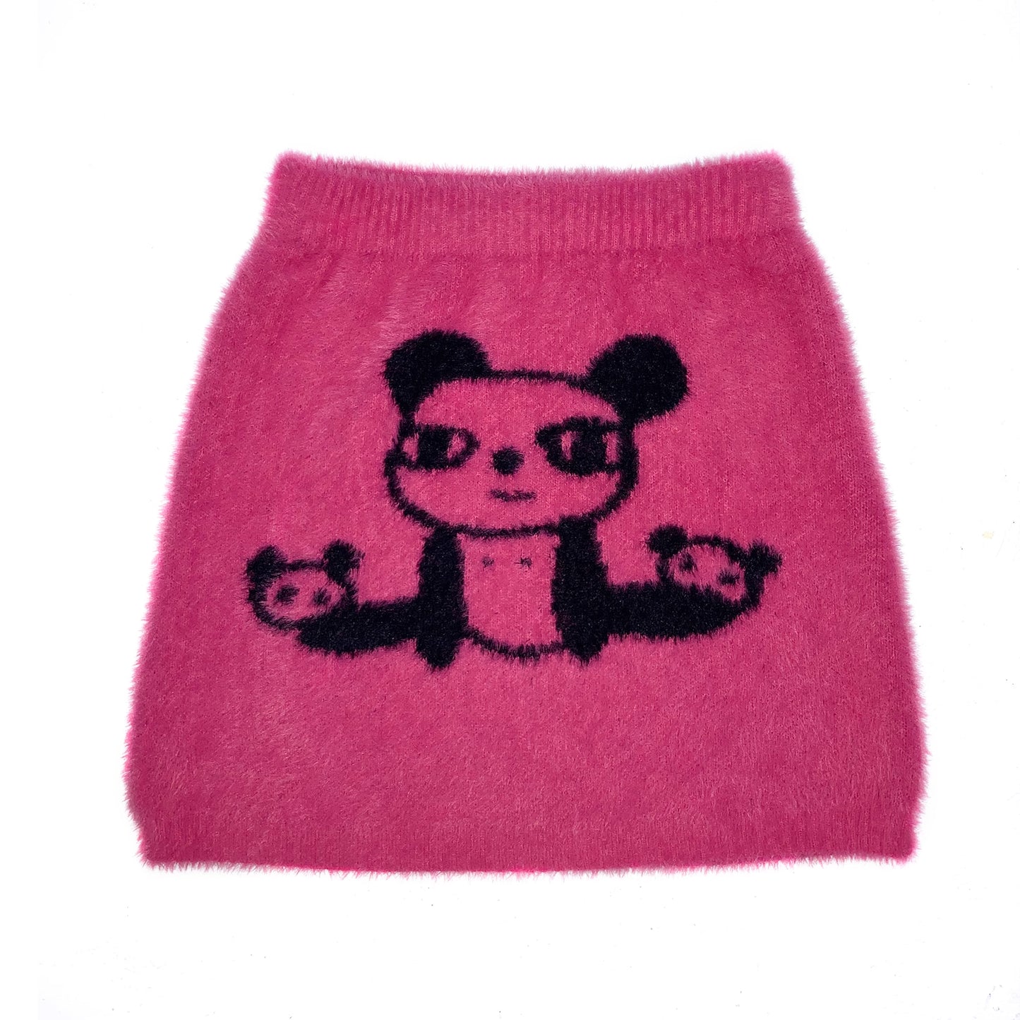 Kawaii Panda Knit Tank Top + Skirt Set