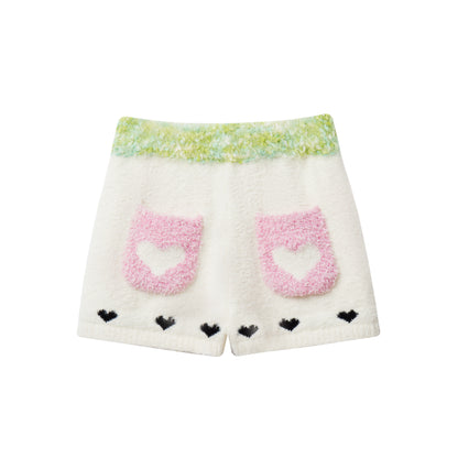 Fuzzy Bunny Heart Tube Top Set