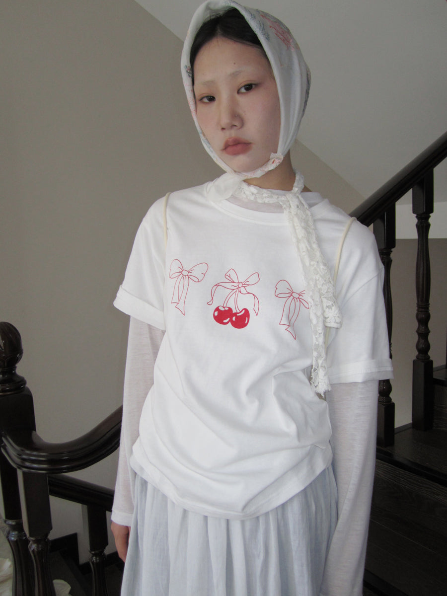 Cherry Ribbon T-shirt