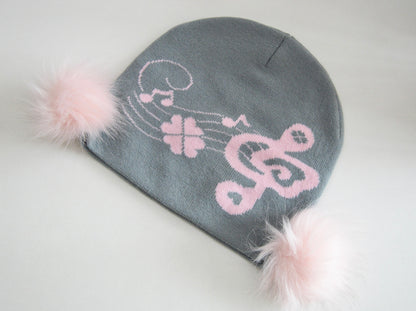 Fairy Clover Music Note Clef Beanie Hat