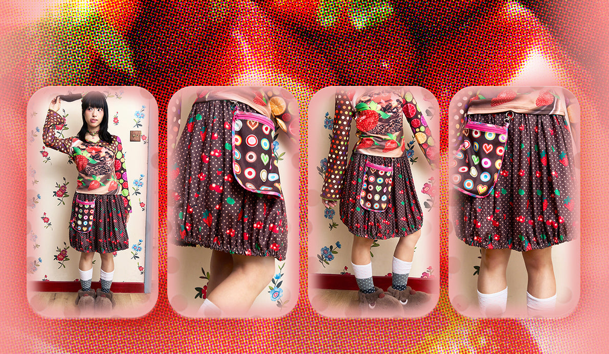 Fruits Strawberry Chocolate Balloon Skirt