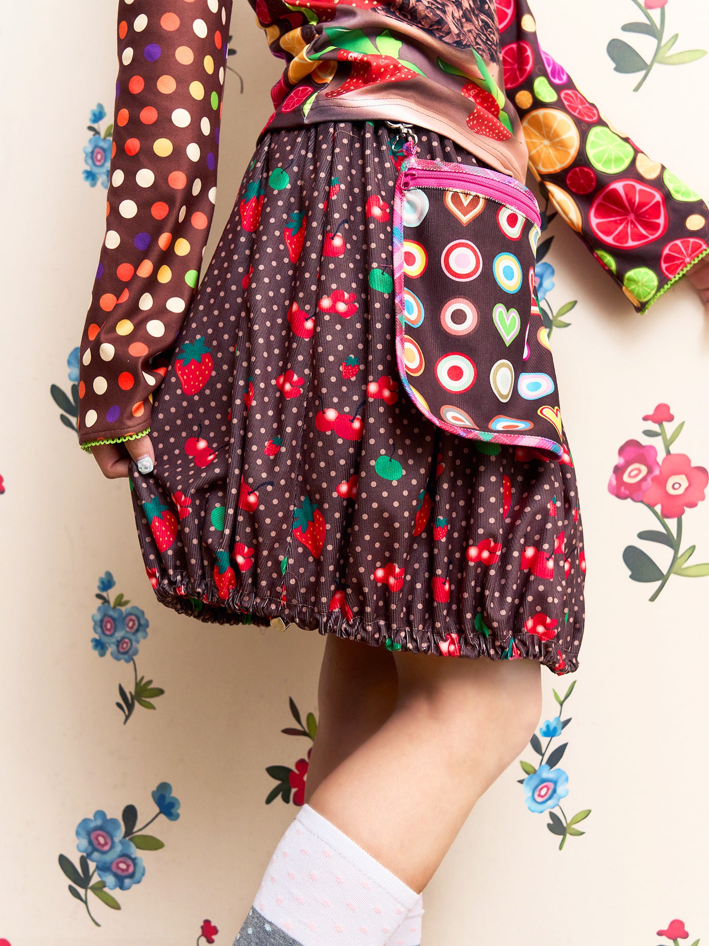 Fruits Strawberry Chocolate Balloon Skirt