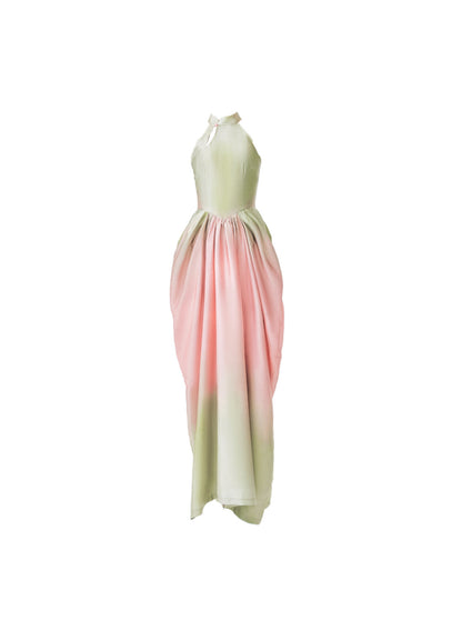 Gradient Tulip Cheongsam Dress