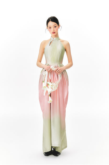 Gradient Tulip Cheongsam Dress