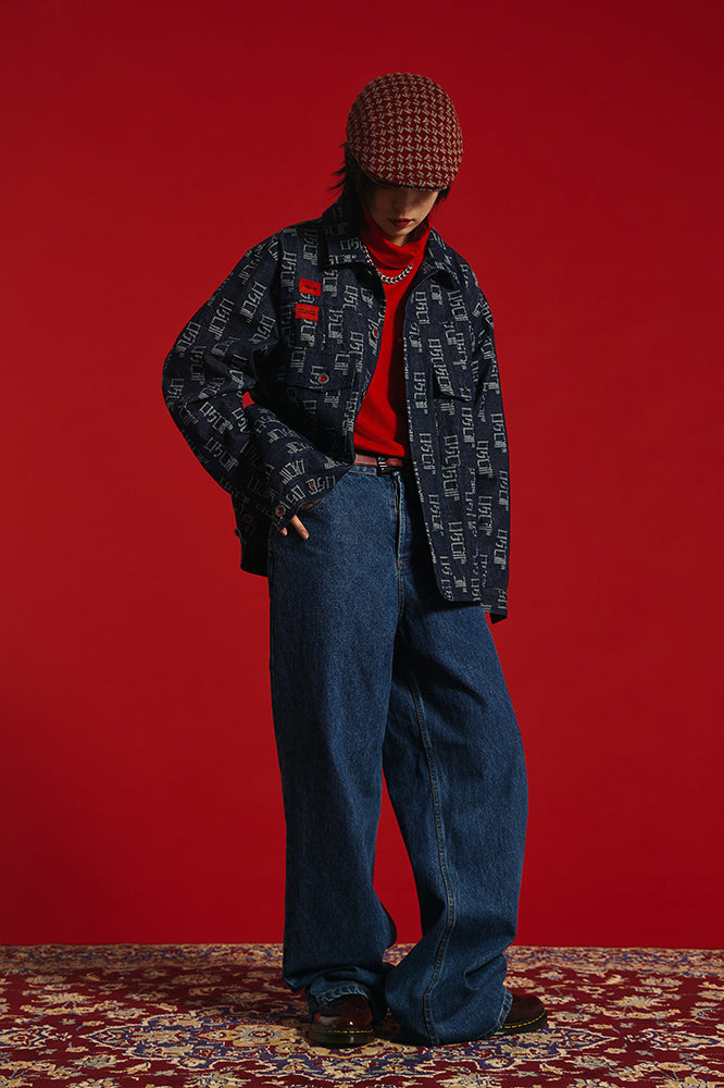 OSCill Labourer Red Patch Denim Jacket