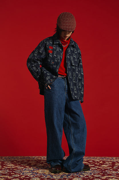 OSCill Labourer Red Patch Denim Jacket