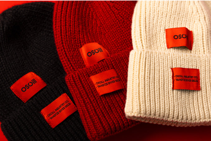 OSCill Red Patch Beanie