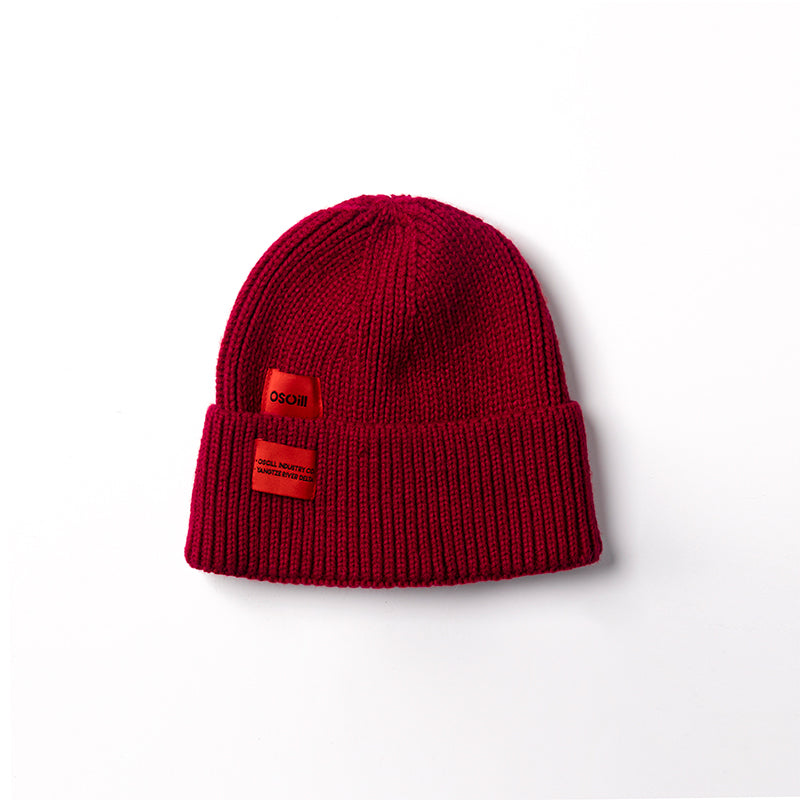 OSCill Red Patch Beanie