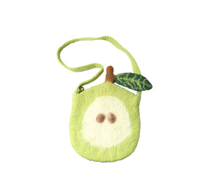 Pear Handmade Wool Felt Bag