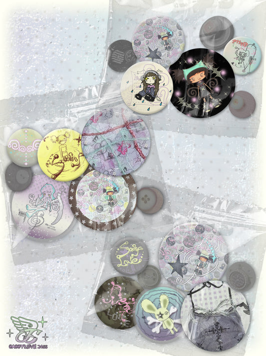 Sassy Love Kawaii Shojo Pin Set