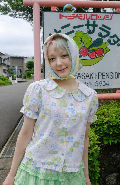 Clover Puff Sleeve Shojo Shirt