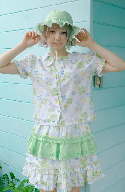 Clover Puff Sleeve Shojo Shirt