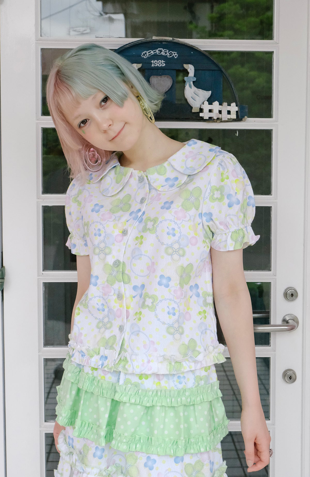 Clover Puff Sleeve Shojo Shirt