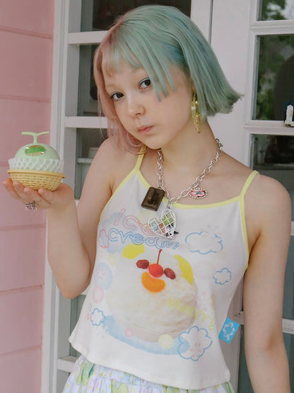 Ice Cream Shojo White Cami Top