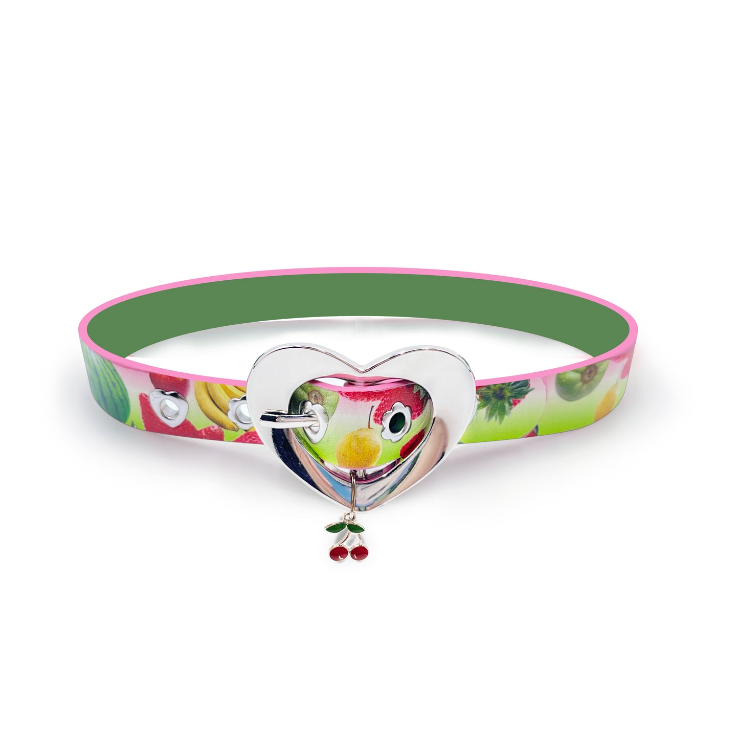 Fruits Cherry Vegan Leather Choker