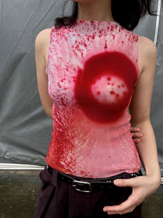 Blood Pleated Tank Top