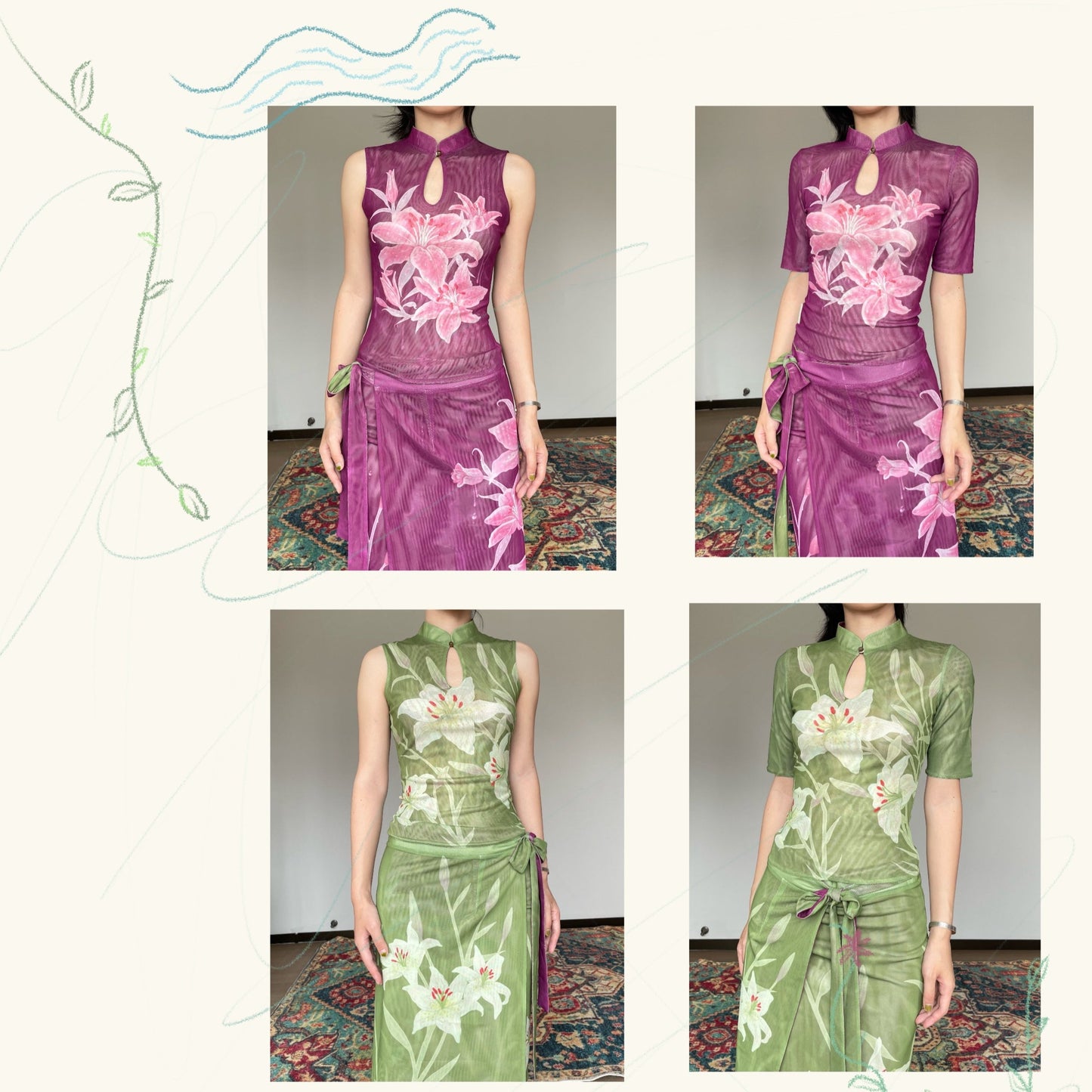 Lily Cheongsam 2-Way Skirt