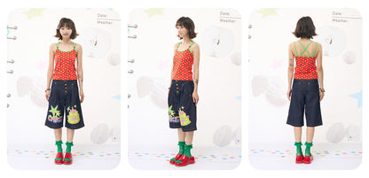 Harajuku Cherry Polka Cami Top