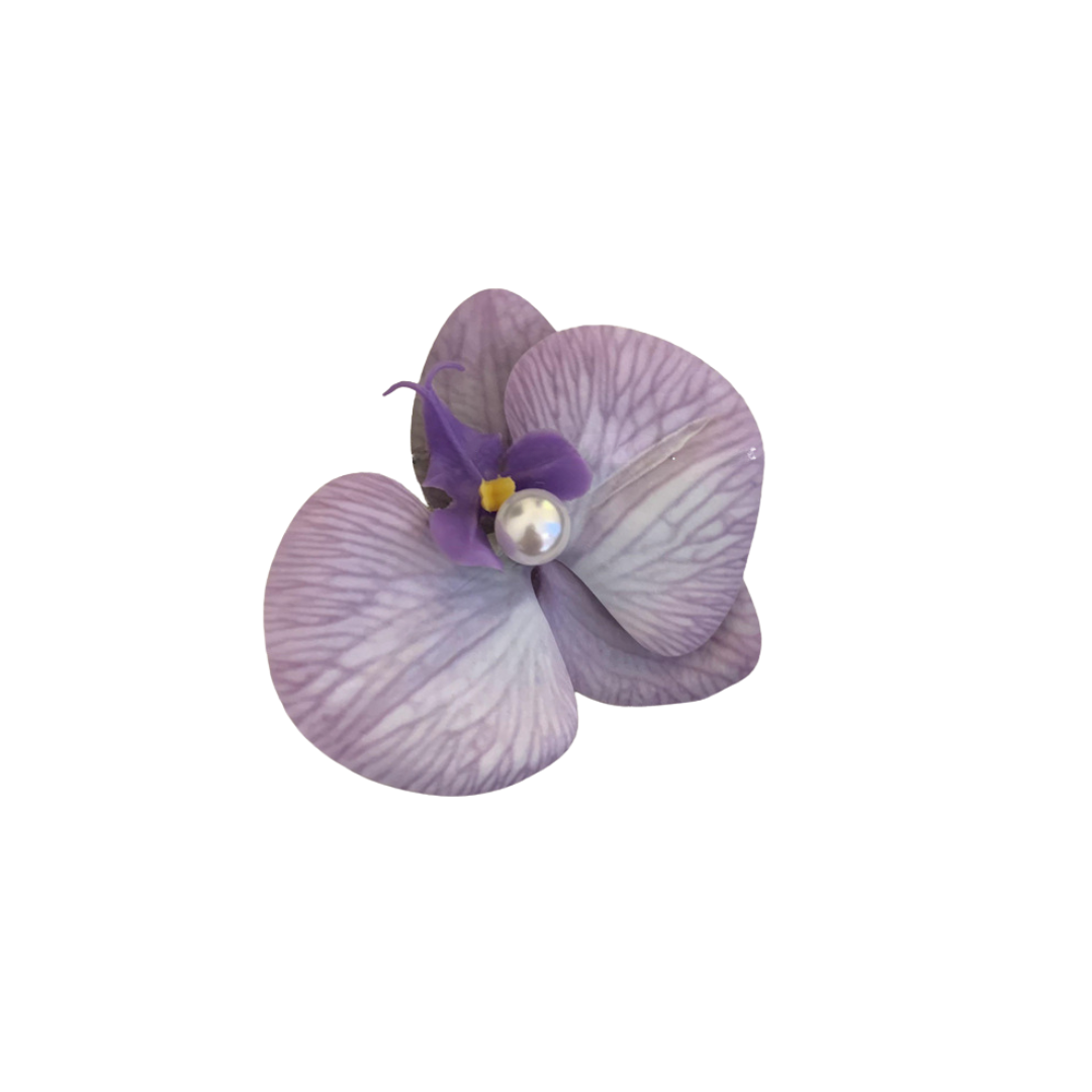 Orchid Hair Clips - Various Colours