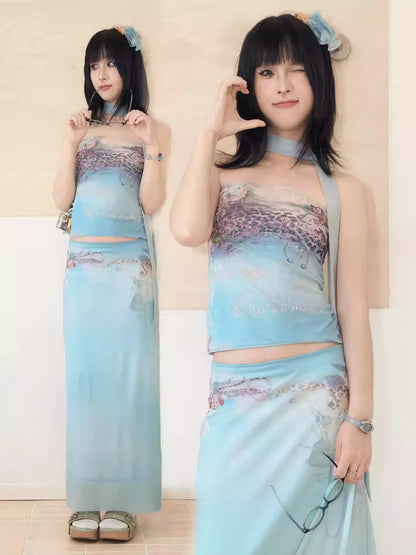 Kitty Cat Lake Summer Vacay Maxi Skirt