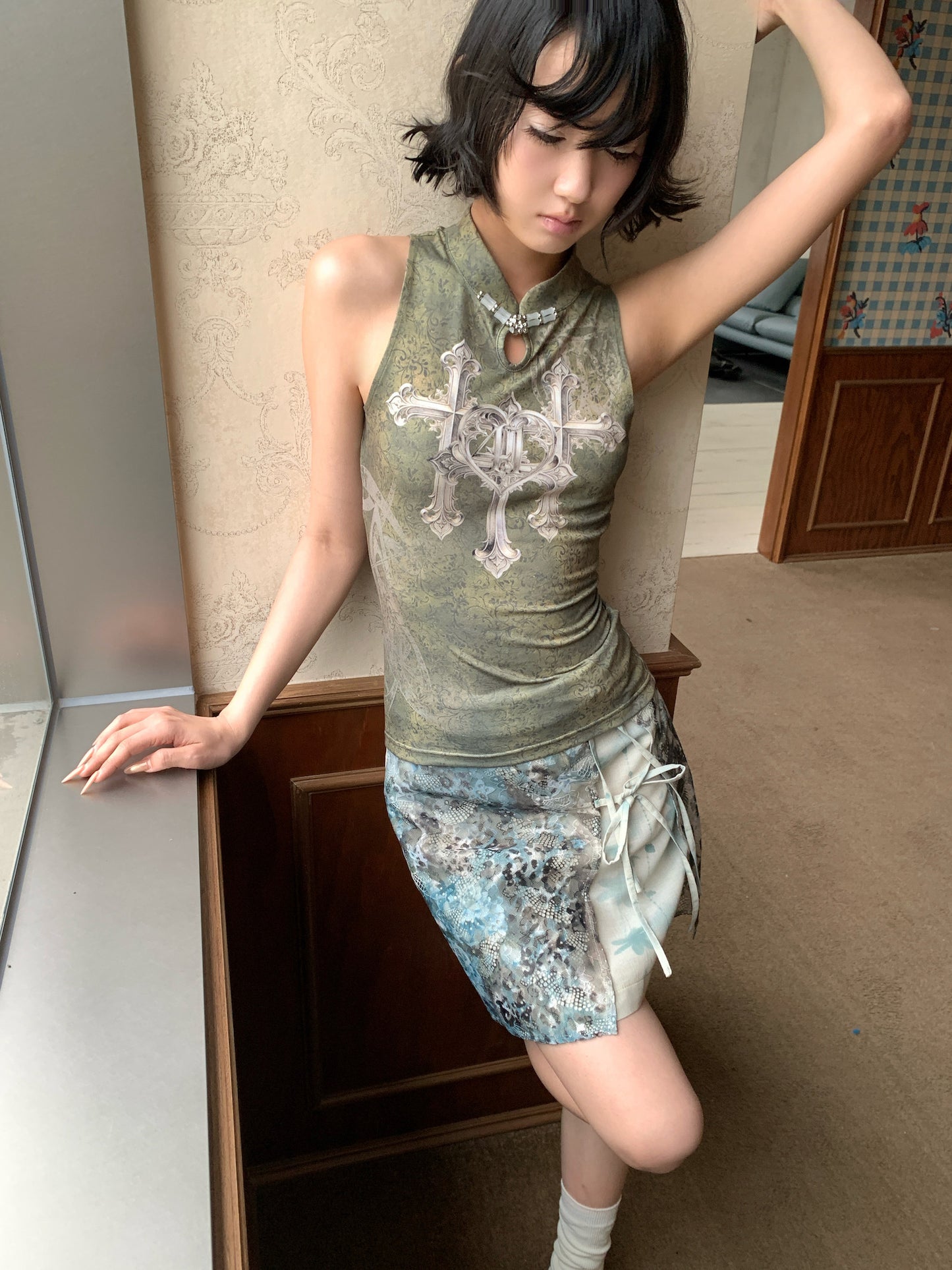 Cross Retro Cheongsam Shirt