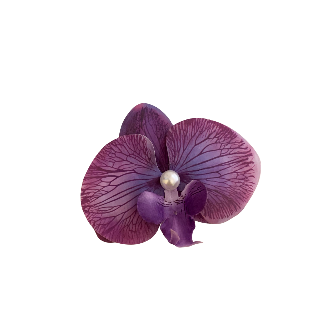 Orchid Hair Clips - Various Colours