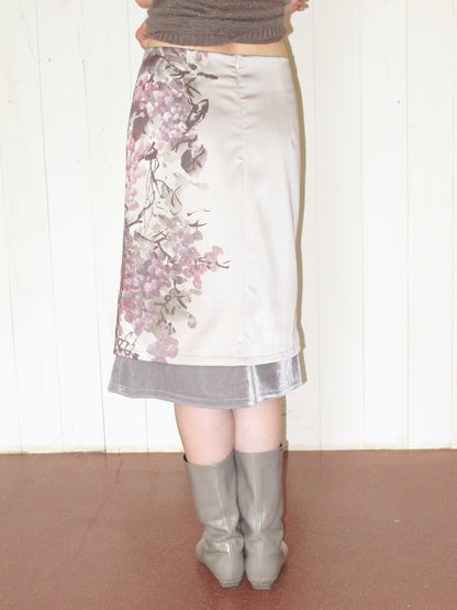 Beneath the Vine Satin Skirt