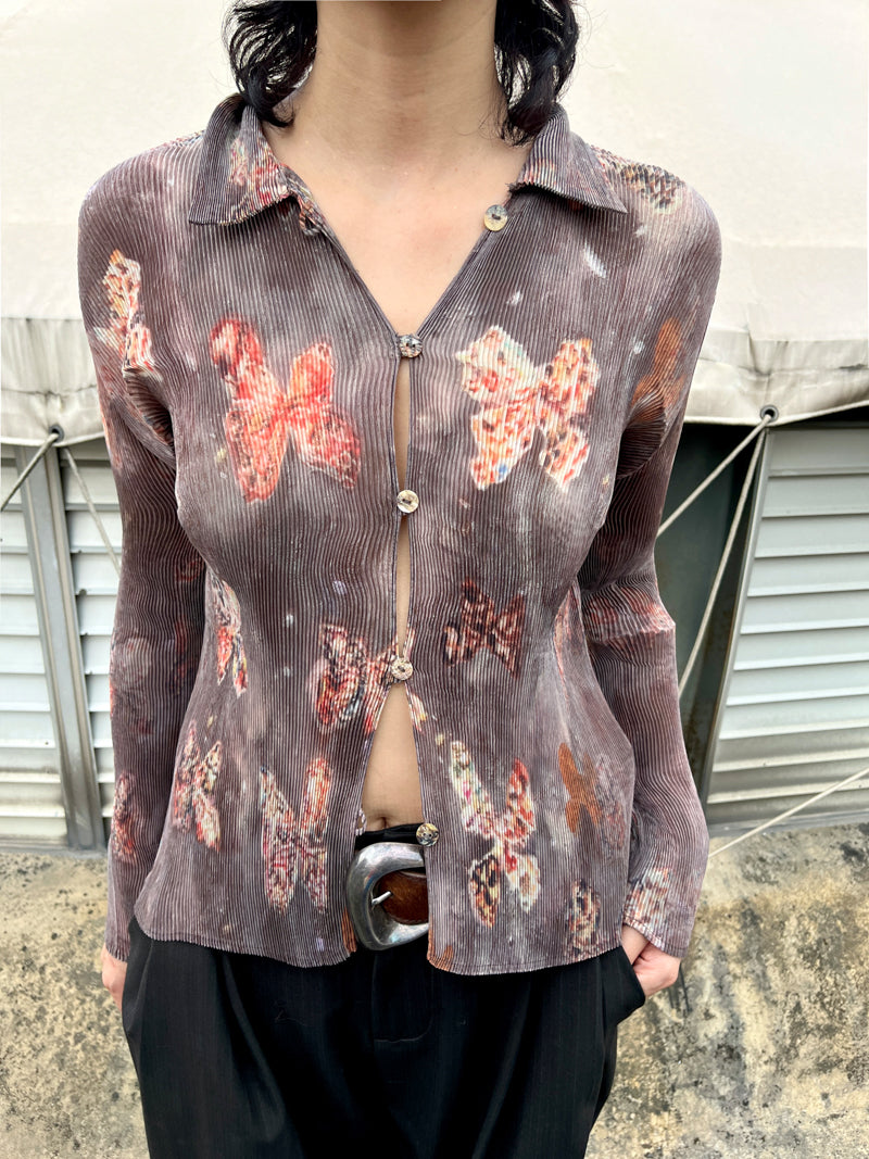 Butterfly Pleated Shirt