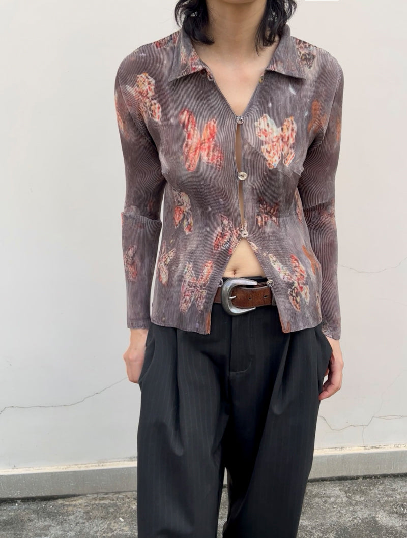 Butterfly Pleated Shirt