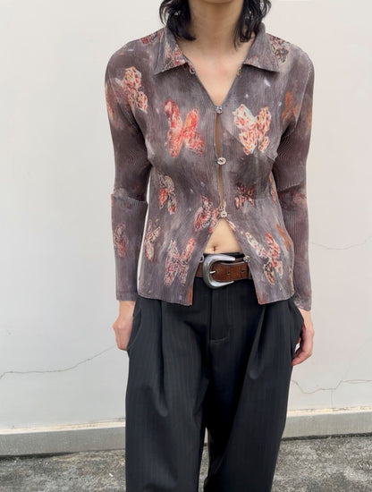 Butterfly Pleated Shirt