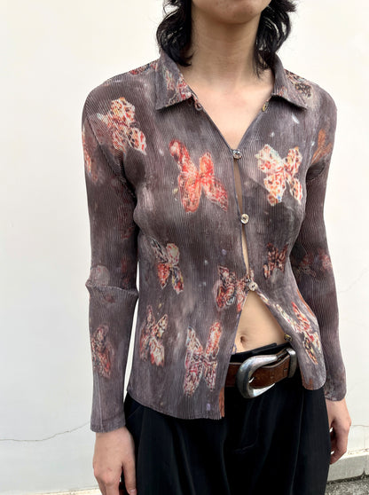 Butterfly Pleated Shirt